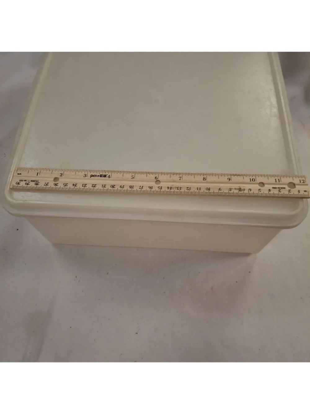 Vintage Tupperware Square Storage Container With Lid White 12
